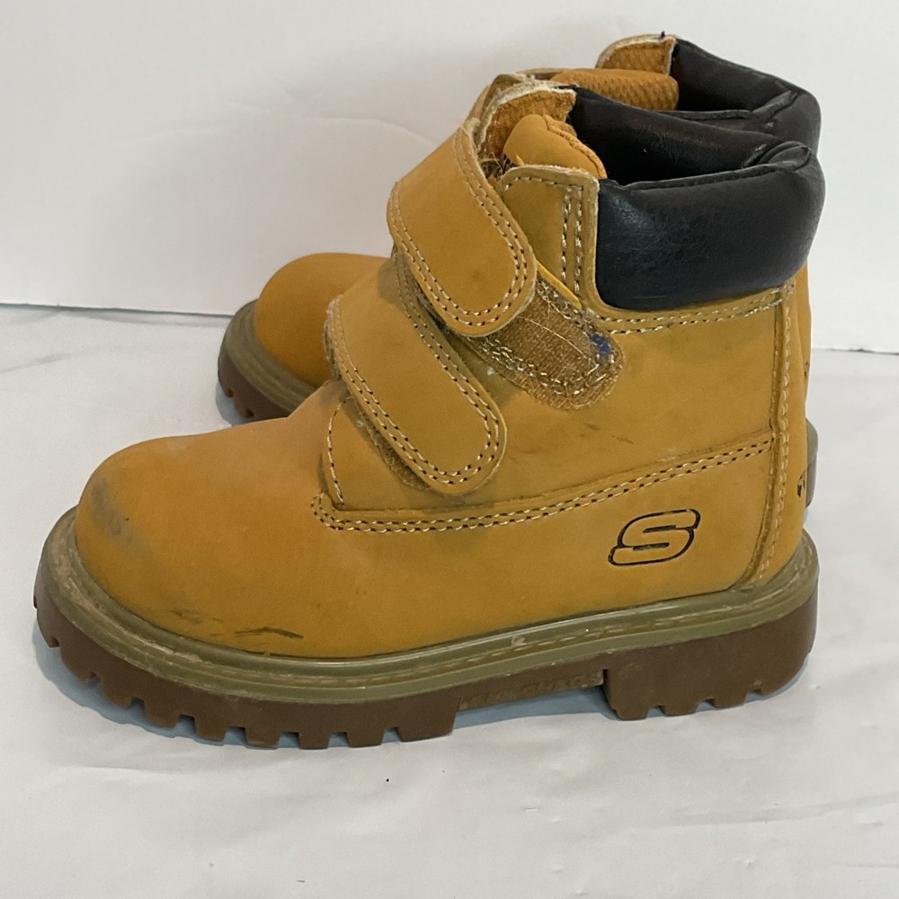 Skechers Adventures Toddlers “work” Boots Size 6 Hook And Loop