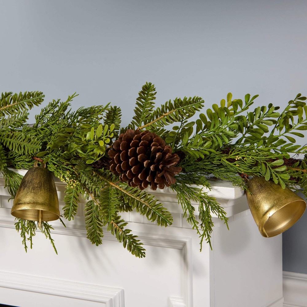 6 ft. Christmas Bells Pine Garland