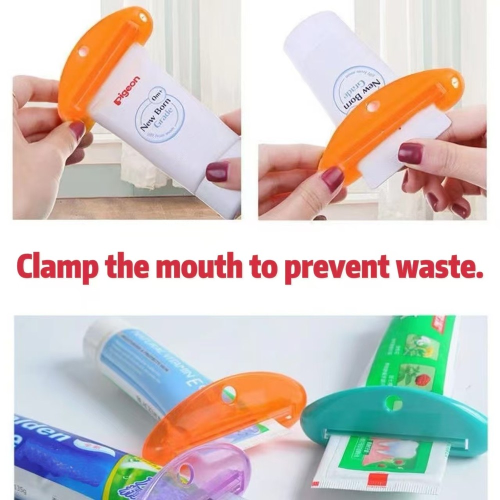 Plastic Tube Squeezer Toothpaste Dispenser Holder Rolling Bathroom Extract