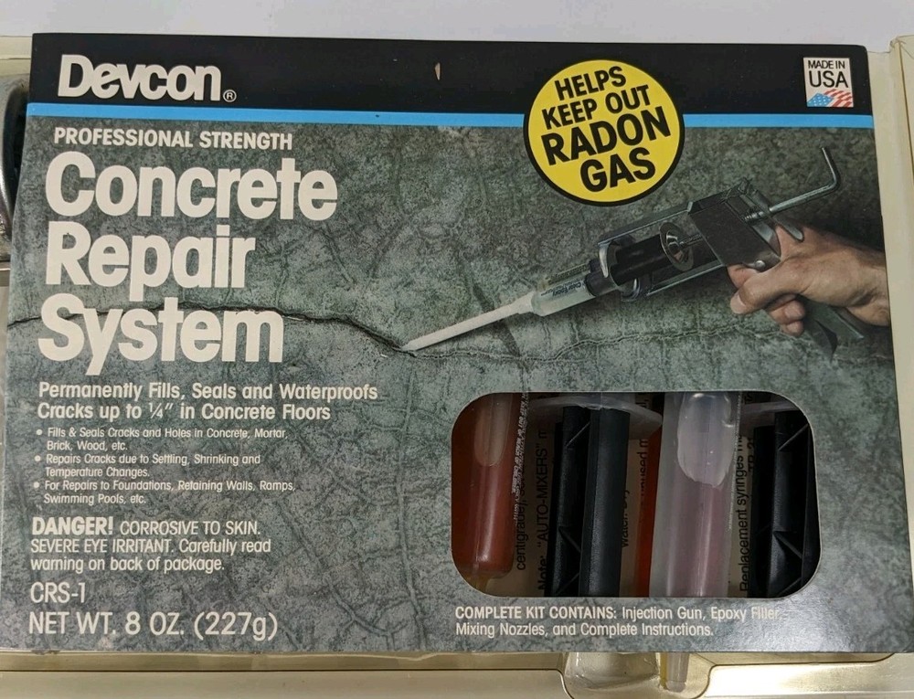 Devcon Double Epoxy Pro Concrete Crack Repair System  8 Injectors and Tool Kit