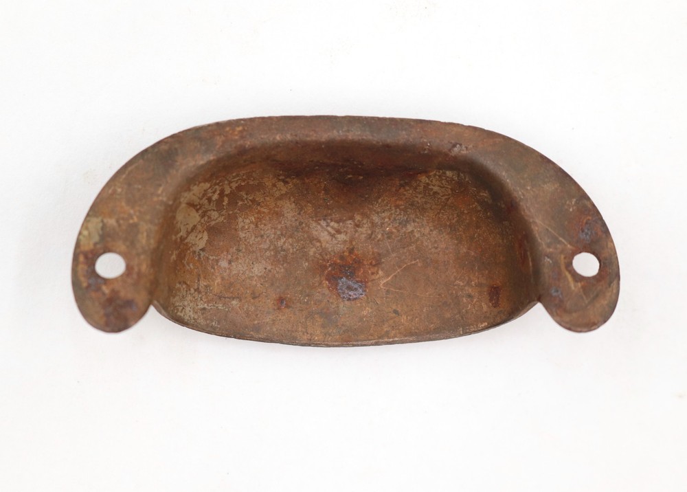 Vintage 2.625 in. Brass Plated Steel Bin Drawer Pull