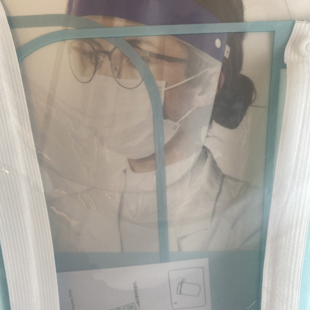 Peesnt 4 Piece Reusable Plastic Face Shields New 4 Pack New