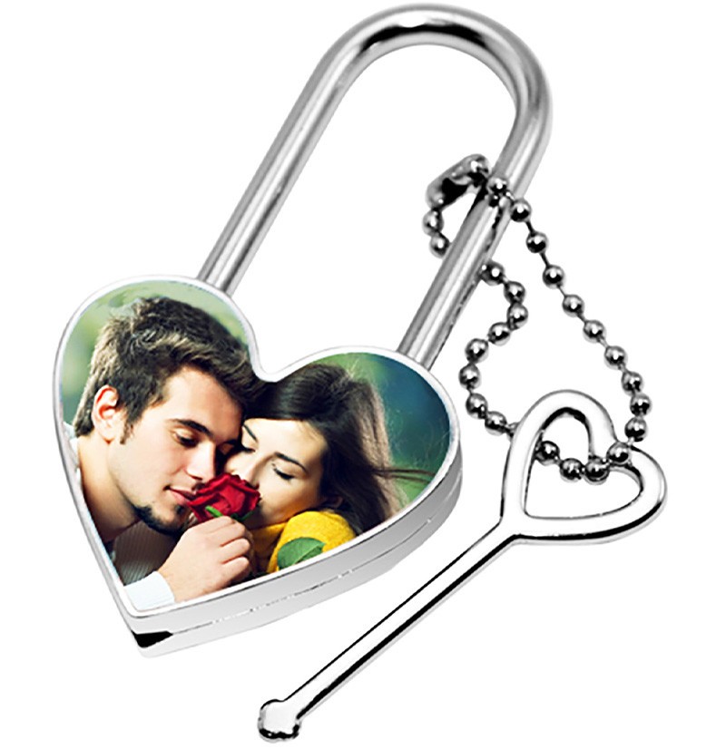 Custom Heart Lock Keychain
