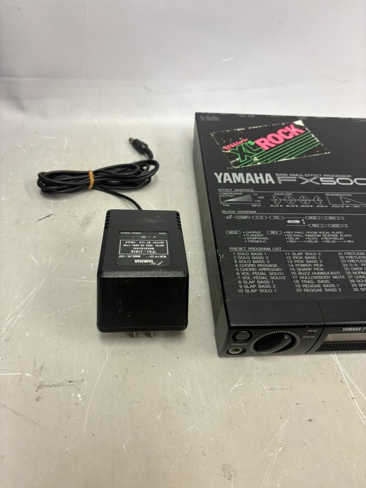 Yamaha FX500B Bass Multi Effects Processor w/ Adapter from Japan