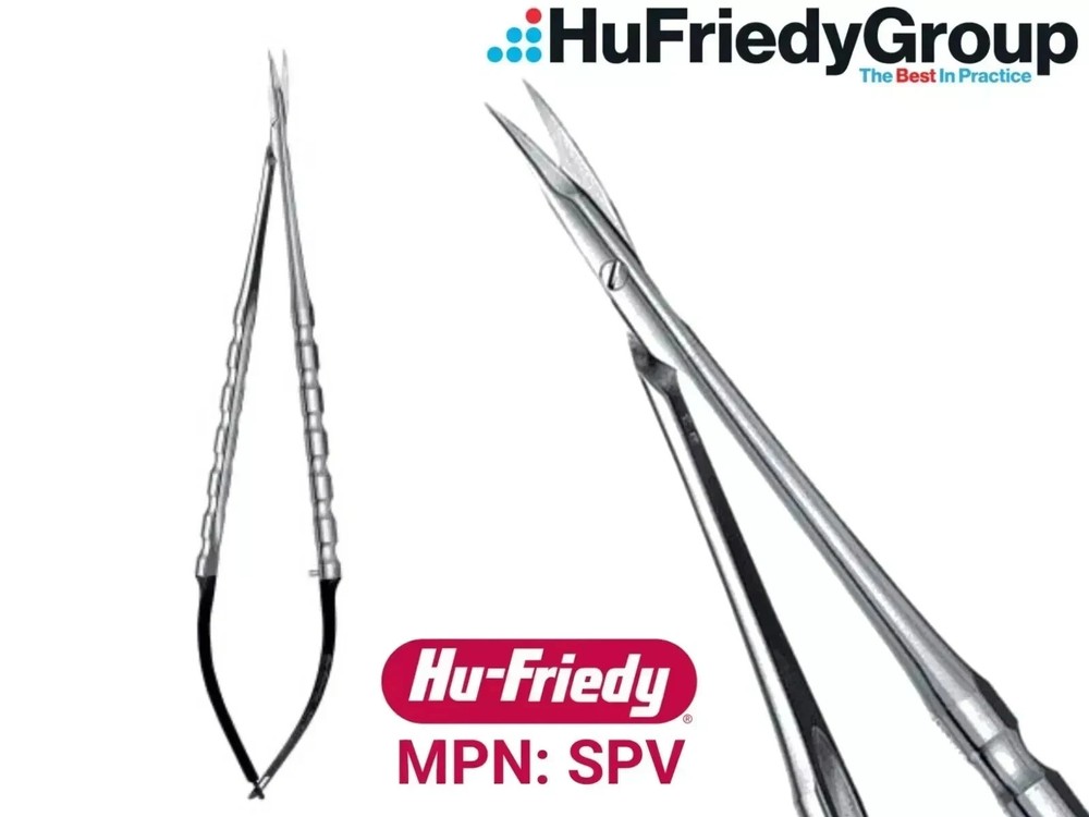 2x Curved Micro Castro Scissors | Microsurgical | 18 cm | SPV HU FRIEDY.