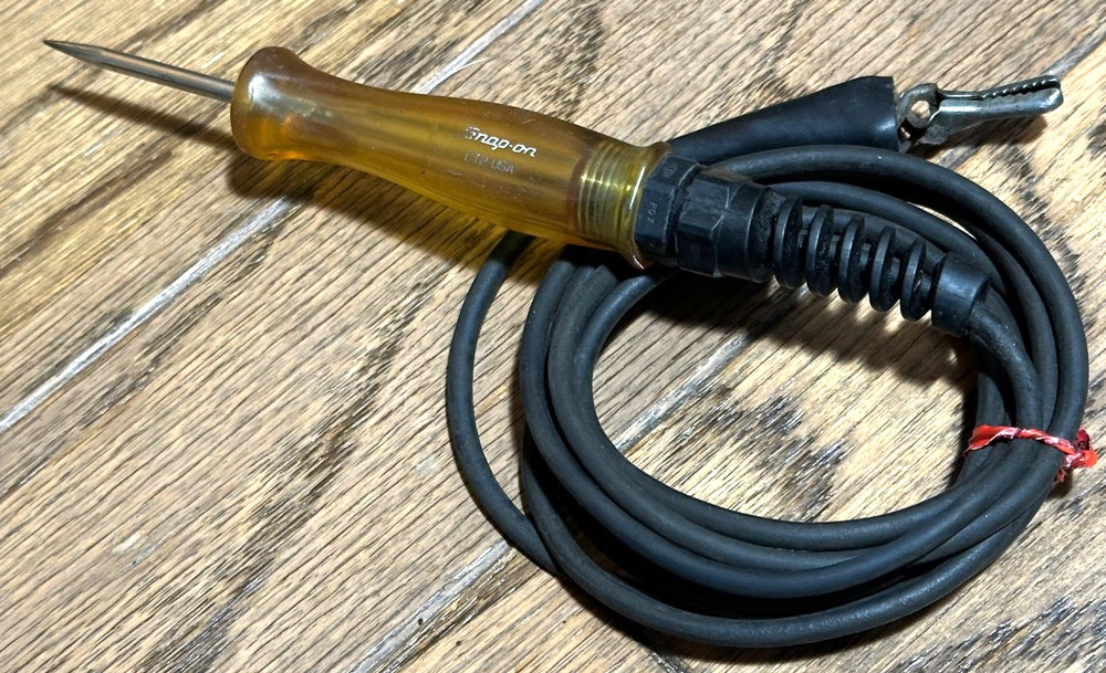 Snap On Tools Clear Mini Circuit Tester Light Up Electrical Probe 5" Long Auto