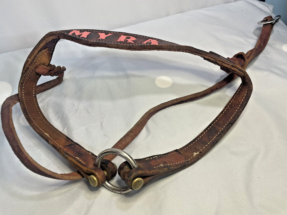 Horse Leather Breast Collar Myra pink
