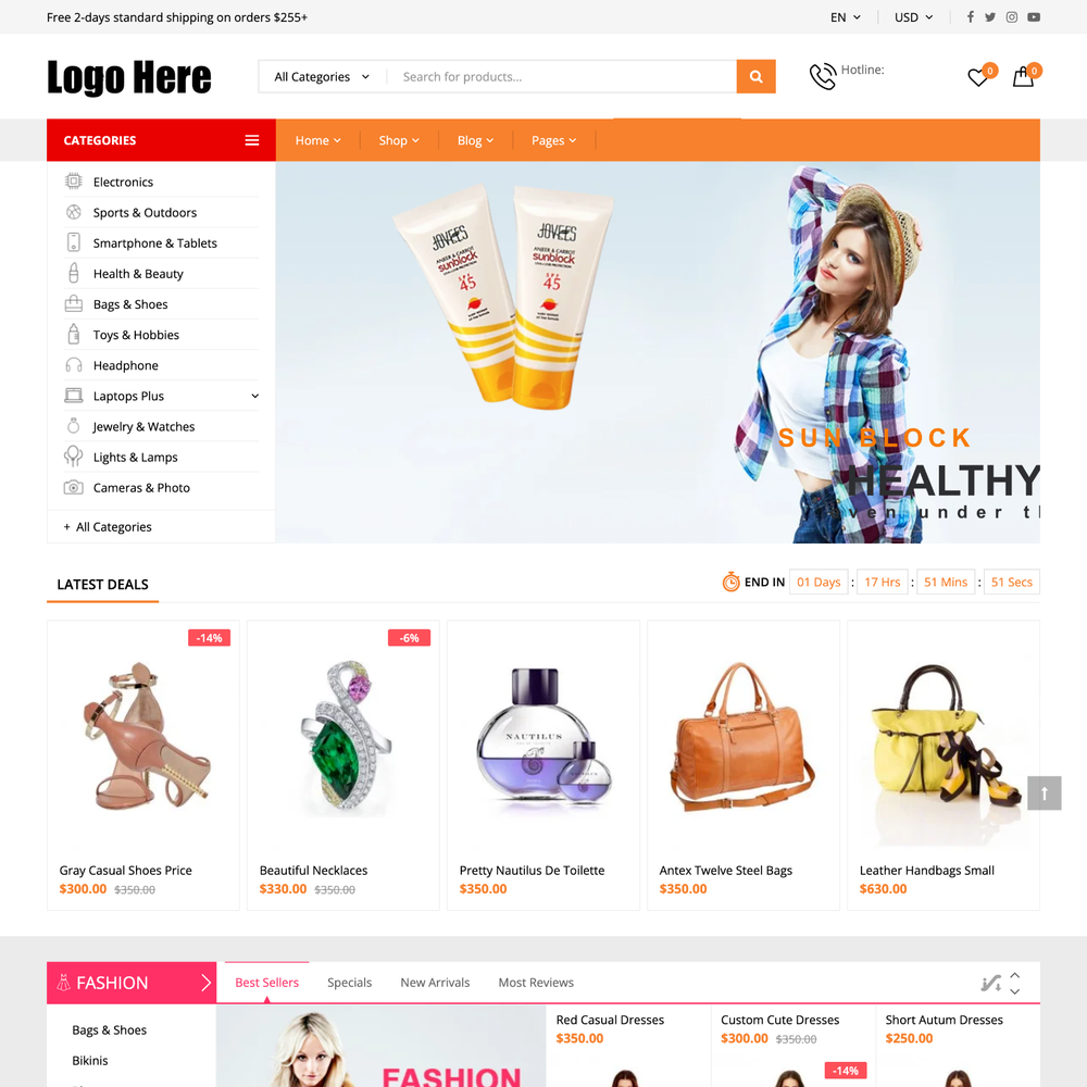 Amazing eCommerce Web Design with Free 5GB VPS Web Hosting