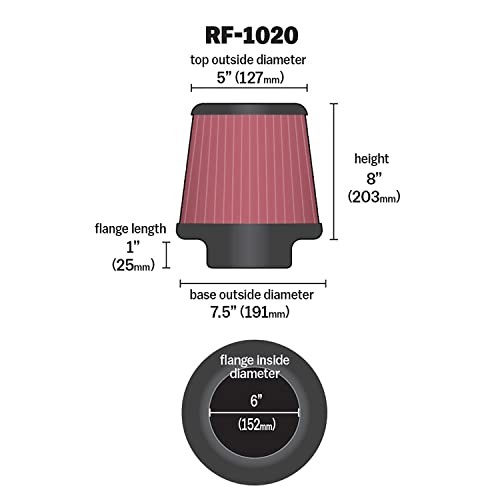 High-Flow Original Lifetime Universal Clamp-On: High Performance, Air Filter