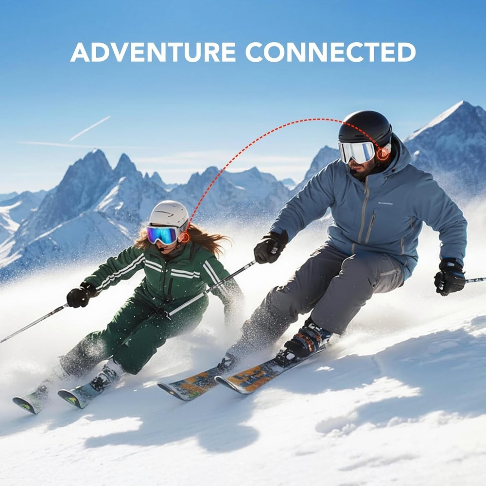 Snow Sports Helmet Communicator Mesh Wave Intercom Glove Friendly Mount