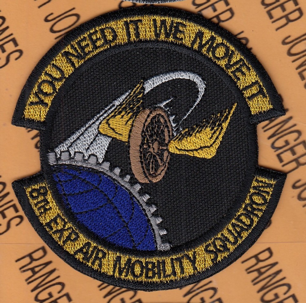 USAF Air Force 8th Expeditionary Air Mobility Sq EAMS ~3.5" patch c/e