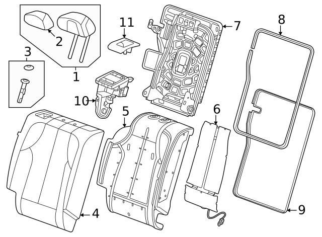 Genuine GM Headrest Guide 85030184