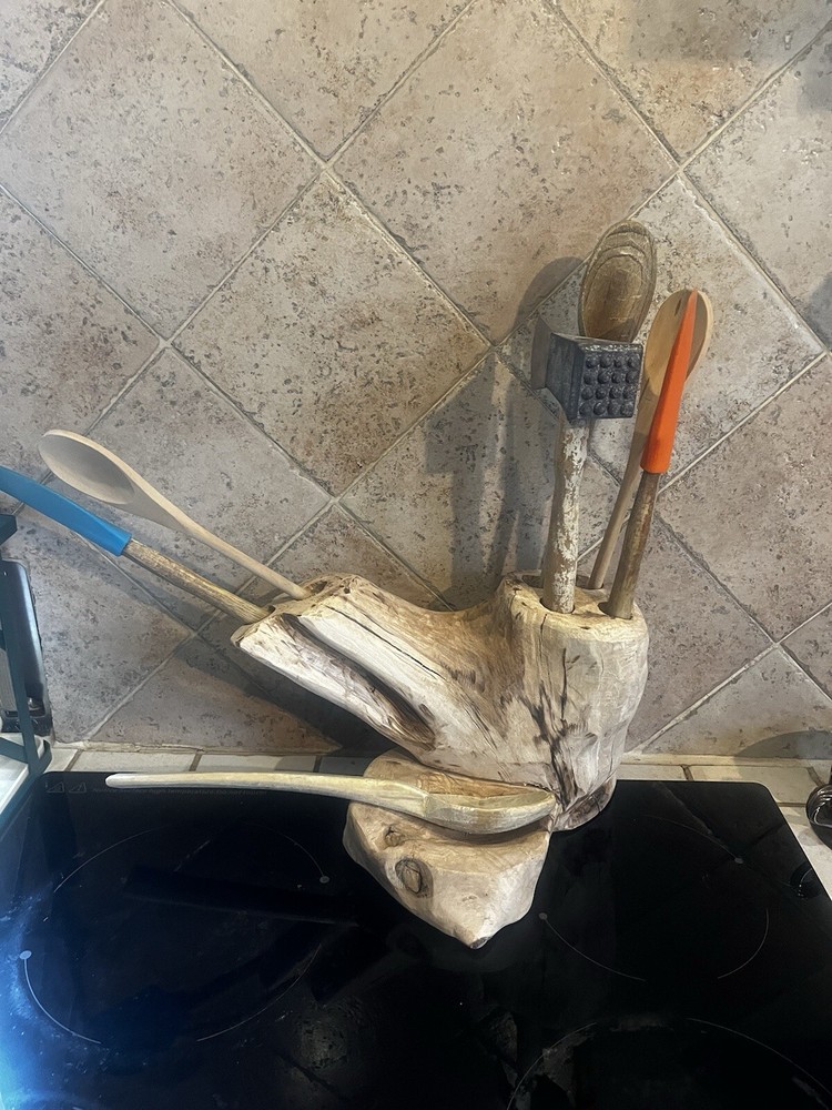 Handmade Olive Ladle Holder