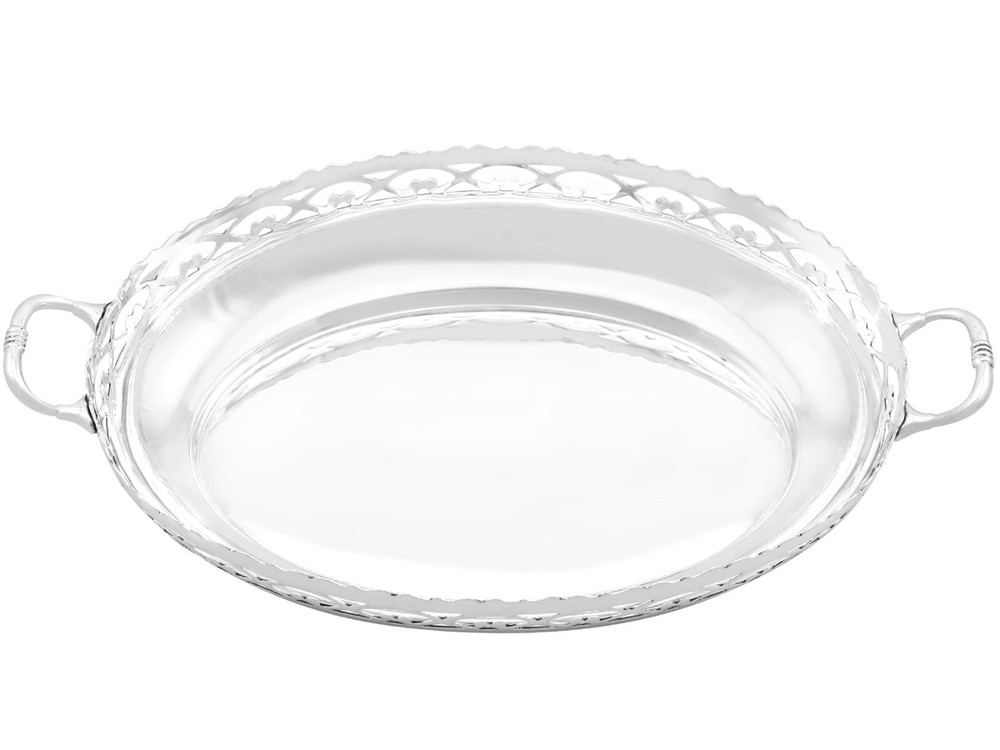 Antique George V Sterling Silver Bread Dish