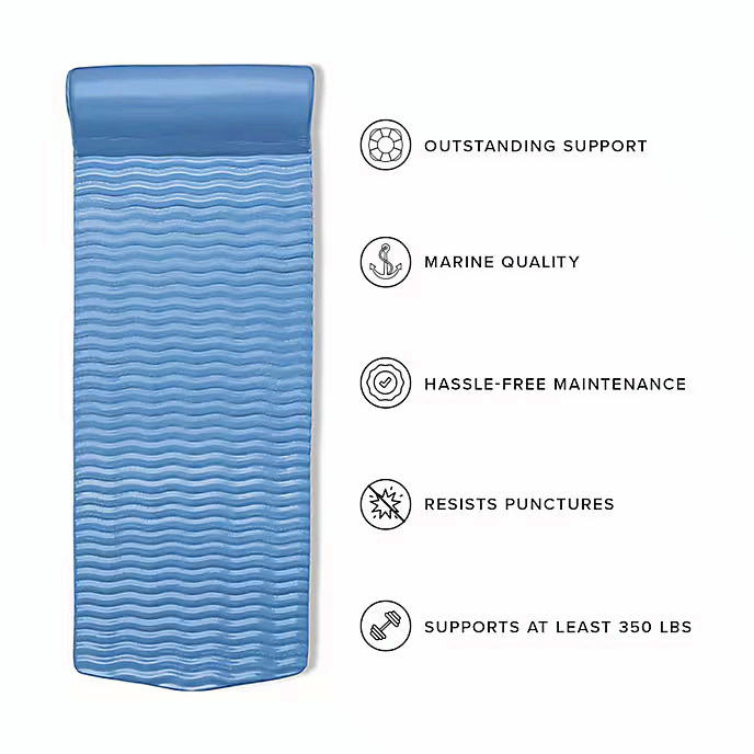 Frontgate Resort Collection Pool Float Air Blue 2" Thick Closed-Cell Foam