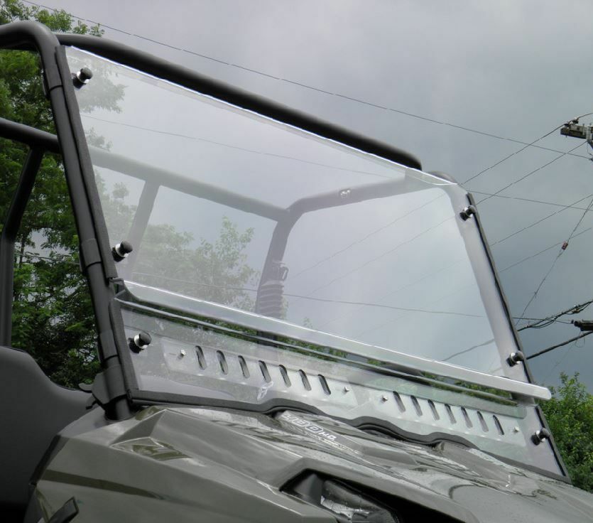 2009-2014 Polaris Ranger Mid Size 2-Pc Vented Windshield with Loop Clamps