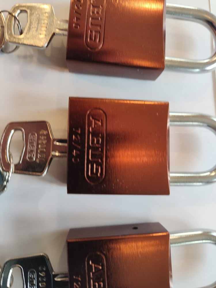 Abus 19331 Keyed Padlock, Open, Rectangular Aluminum Body, Hardened Steel