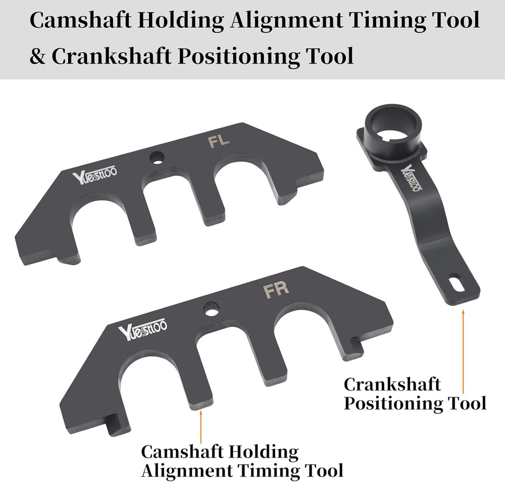 3Pcs Camshaft Alignment Holding Timing Tool & Crankshaft Positioning Tool, Comp
