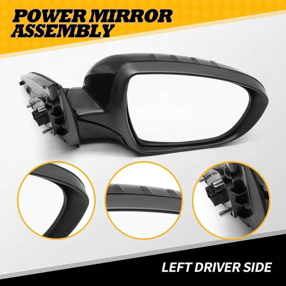 Right Passenger Side Mirror Assembly Compatible with 2011 2012 2013 Optima Mirro