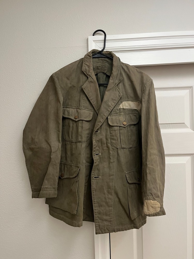 ORIGINAL WW2 JAPANESE NAVAL LANDING FORCE 3 BUTTON JACKET!!