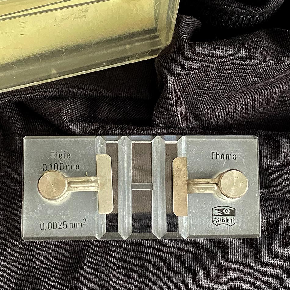 1960s West German Made Assistent Thoma Counting Slide Set