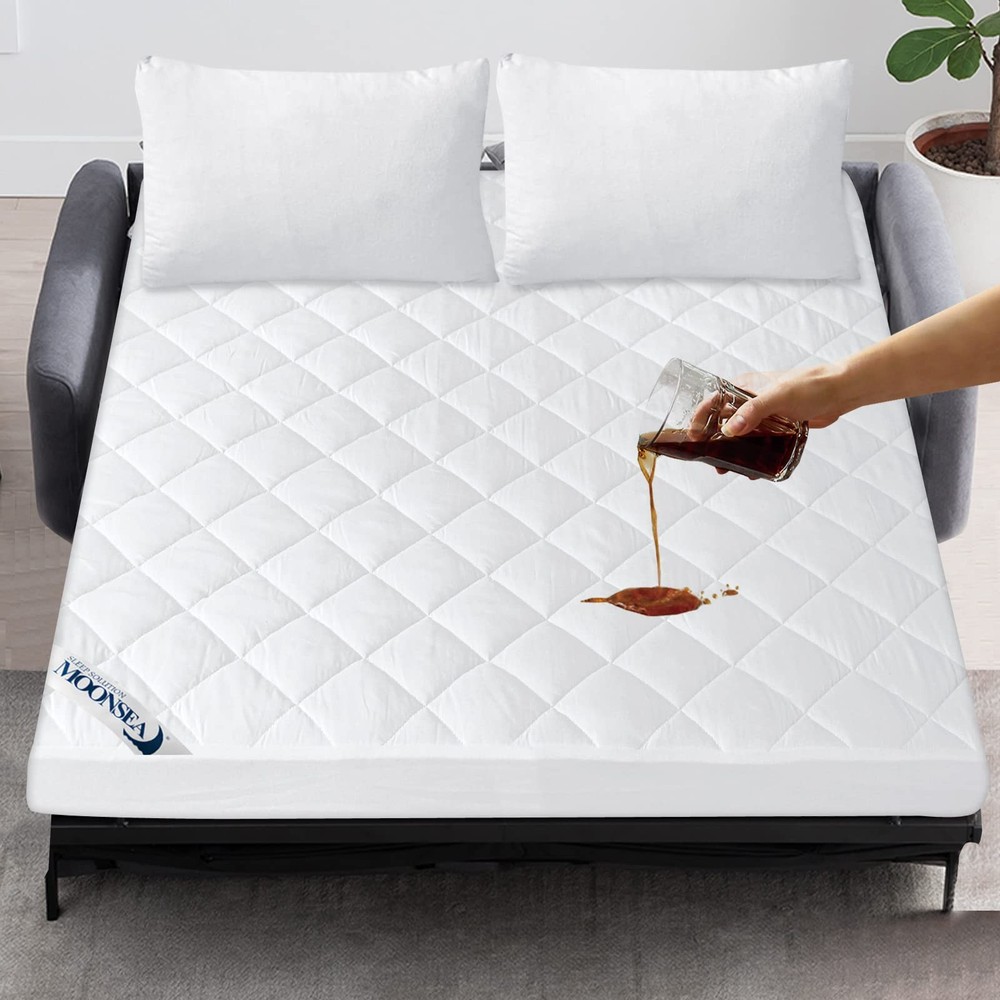 Waterproof Sofa Bed Mattress Protector Pad, Absorbent Queen Sleeper Sofa Matt...