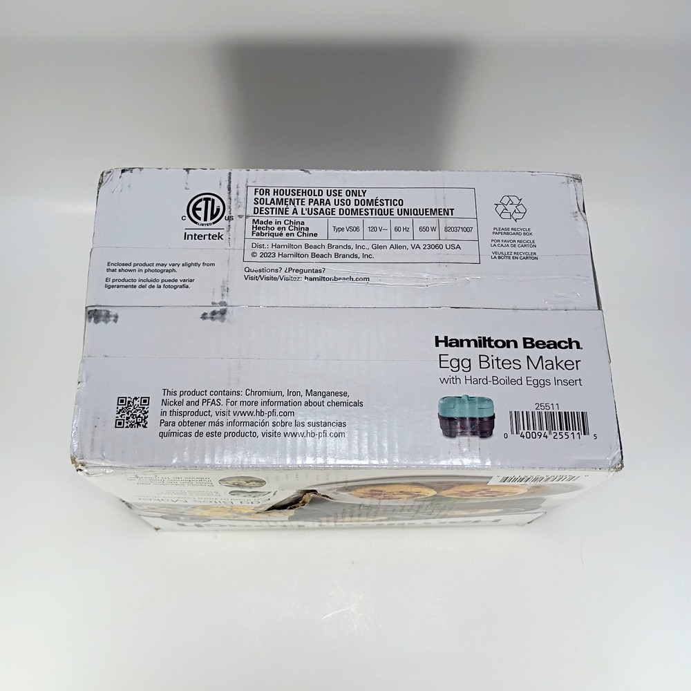 Hamilton Beach Egg Bites Maker With Hard Boiled Egg Maker New Open Box