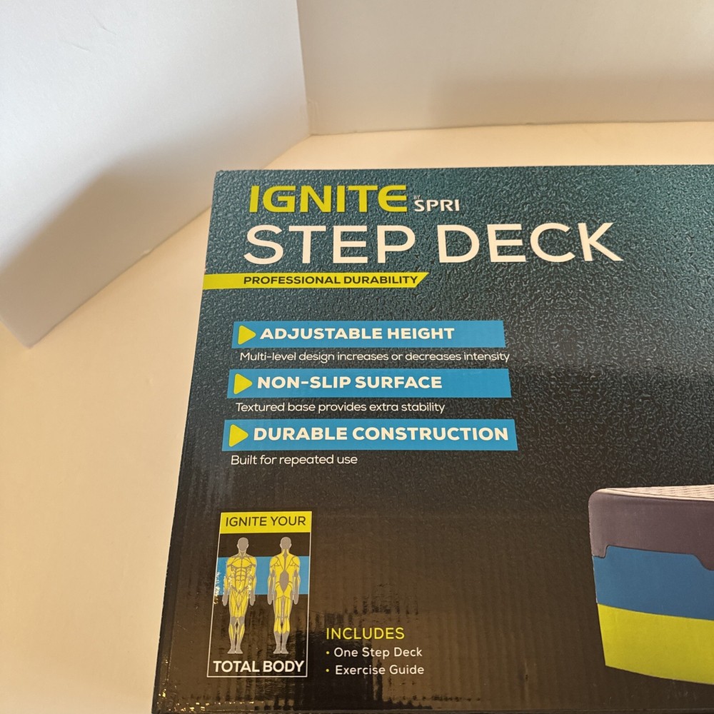 Ignite Exercise Step Deck Adjustable Height new in box