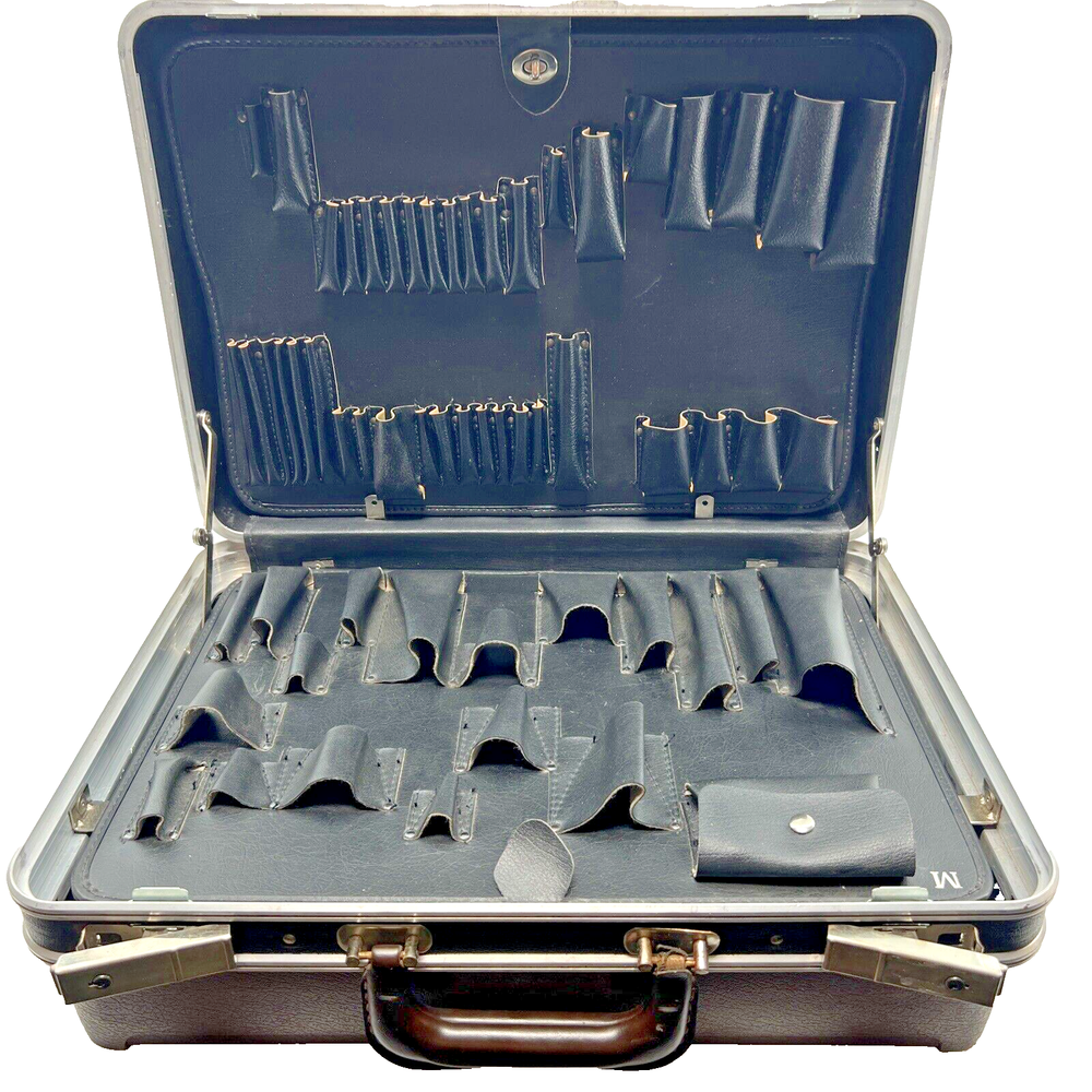 Vintage Technician's Briefcase Tool Display Case 18 X 14 X 7 1/2 w/Inserts GUC