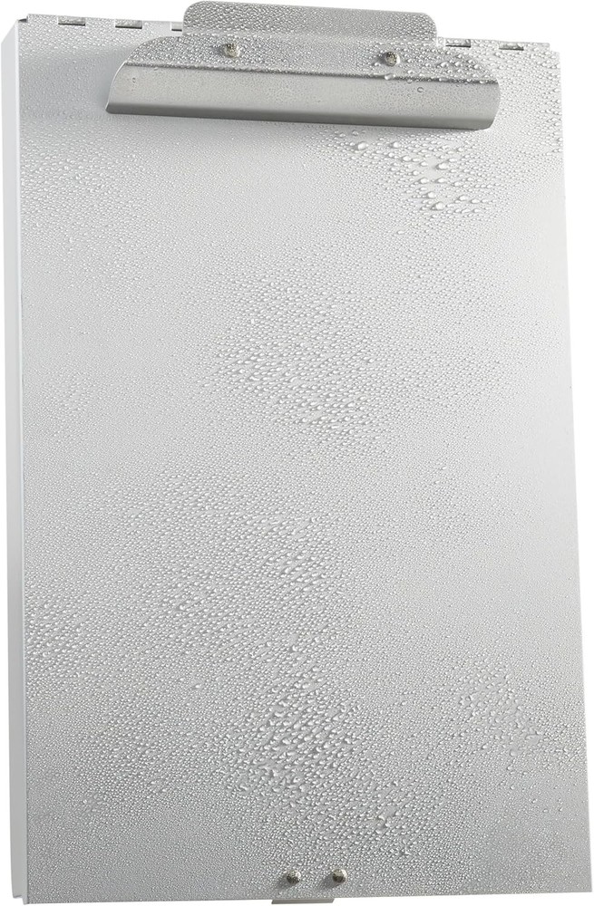 Amazon Basics Metal Clipboard with 2 Compartments and letter size, Silver