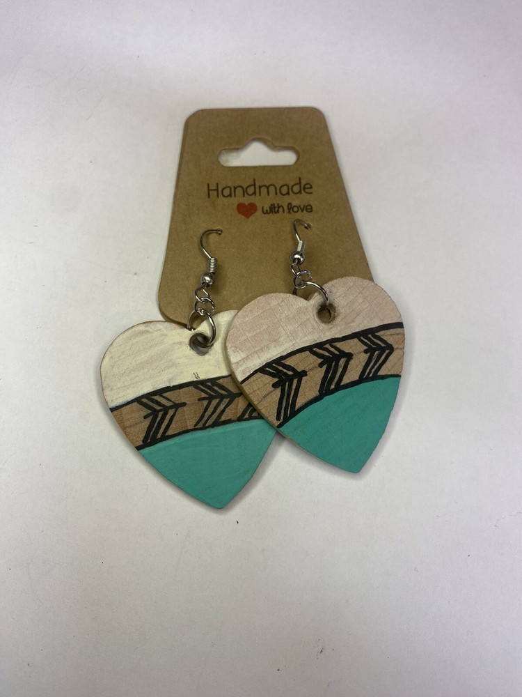 handmade wooden Dangle earrings