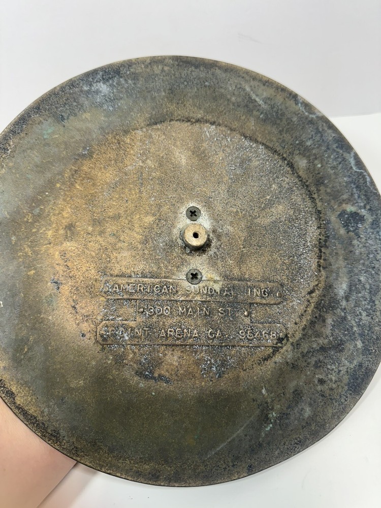 Vintage American Cast Iron Sundial