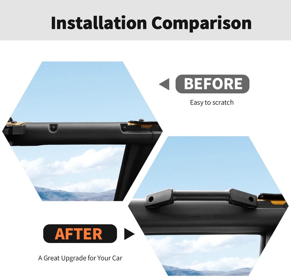 Rear Grab Handles Roll Grip Handle Bar Metal Interior