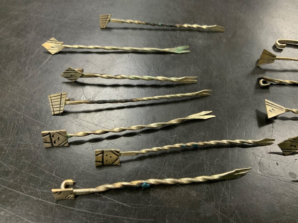 12 vintage handmade apetizer/martini olive picks