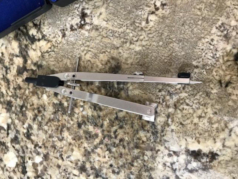 Fullerton 2121-00 Compass Drafting tool in case