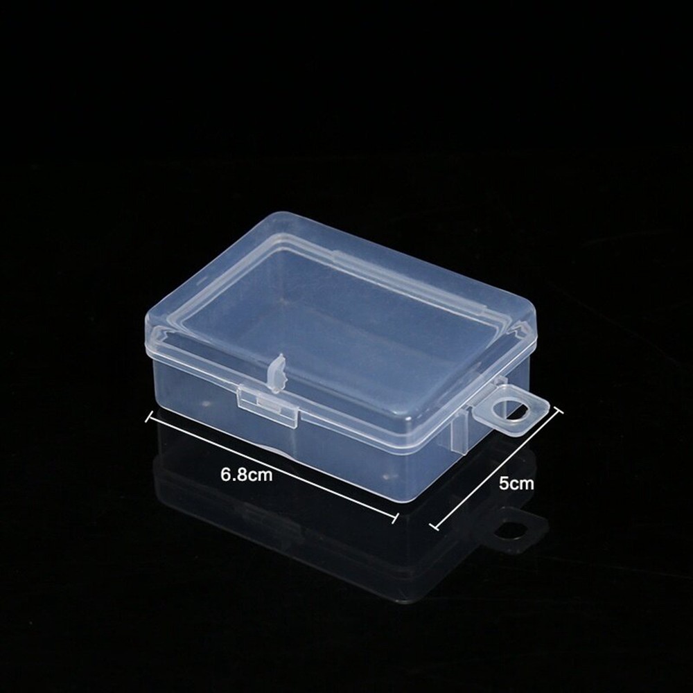 5 Pcs Clear Plastic Box Jewelry Display Case Beads Storage Container 2.6"