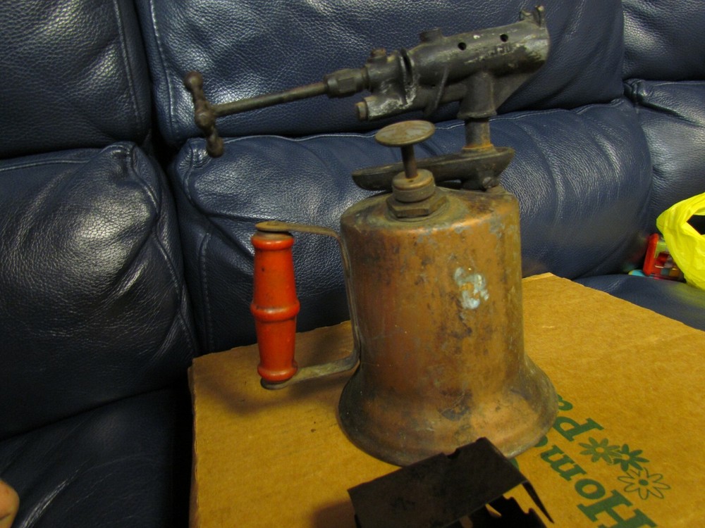 Vintage Antique Turner Brass Soder Torch Gas Blow Torch (6)
