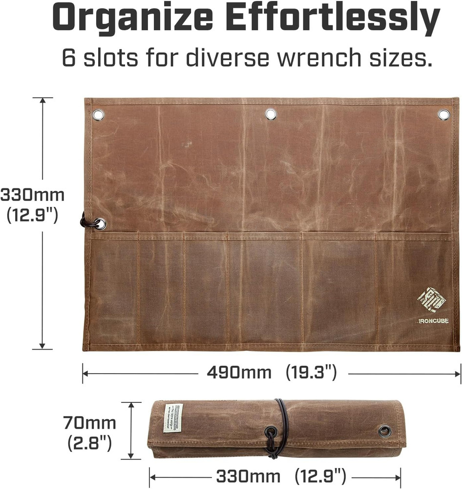 Tool Pouch, Roll-Up Storage Bag for Hand Tools & Wrenches