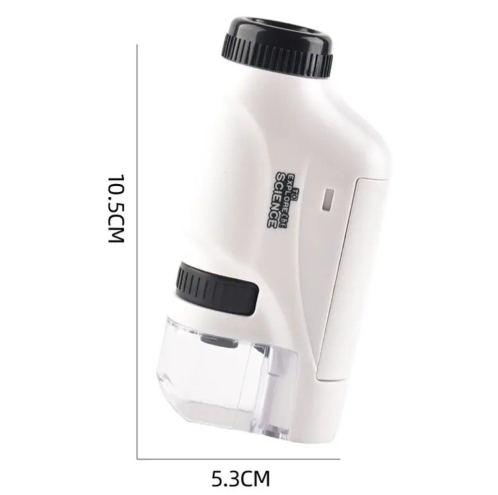 Handheld Microscope Kit Lab LED Light 60X-120X Home School Biological Science Ed