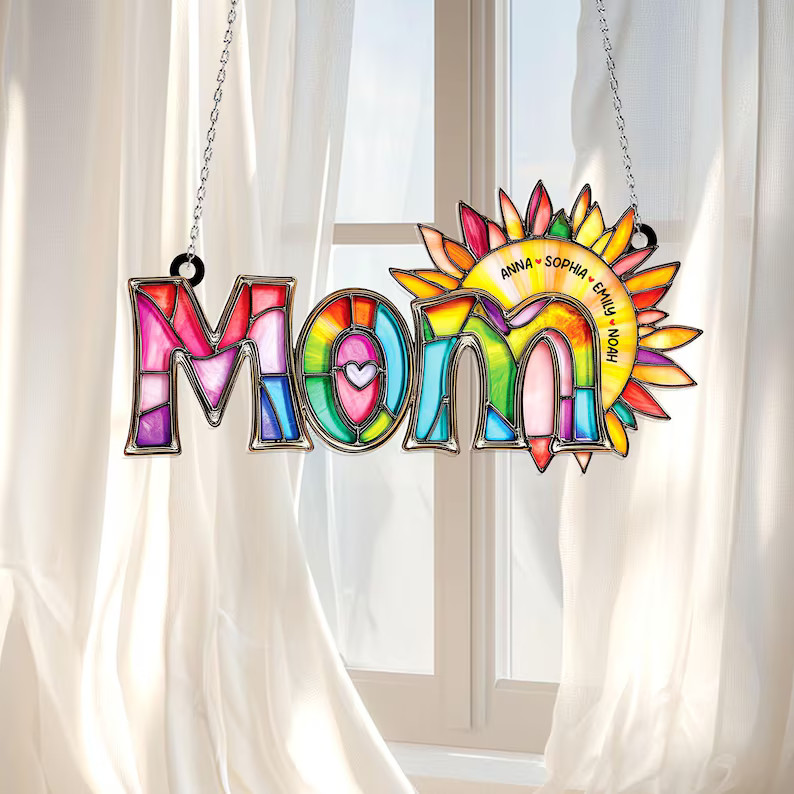 Personalized Custom Mom Suncatcher Acrylic Gift Decor