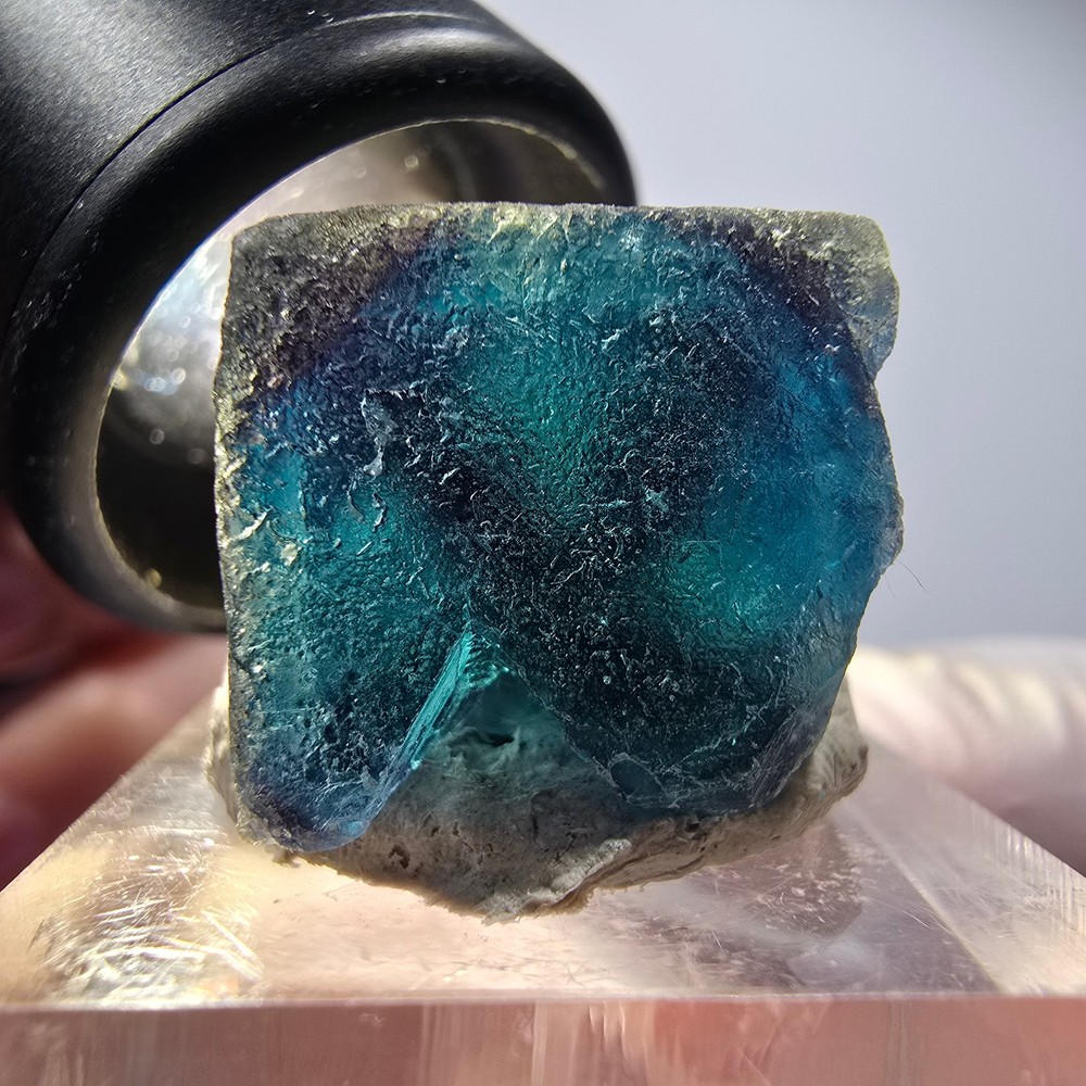 Phantom Fluorite Cube Specimen, Blue Butterfly Pocket, Okorusu, Namibia