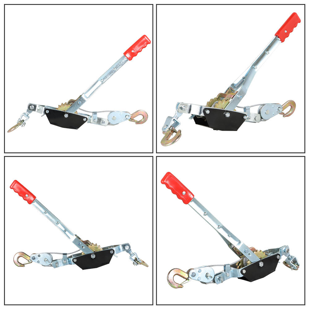 2 Ton Cable Winch Hand Puller with Hooks for Towing Lifting Fencing Tree Work