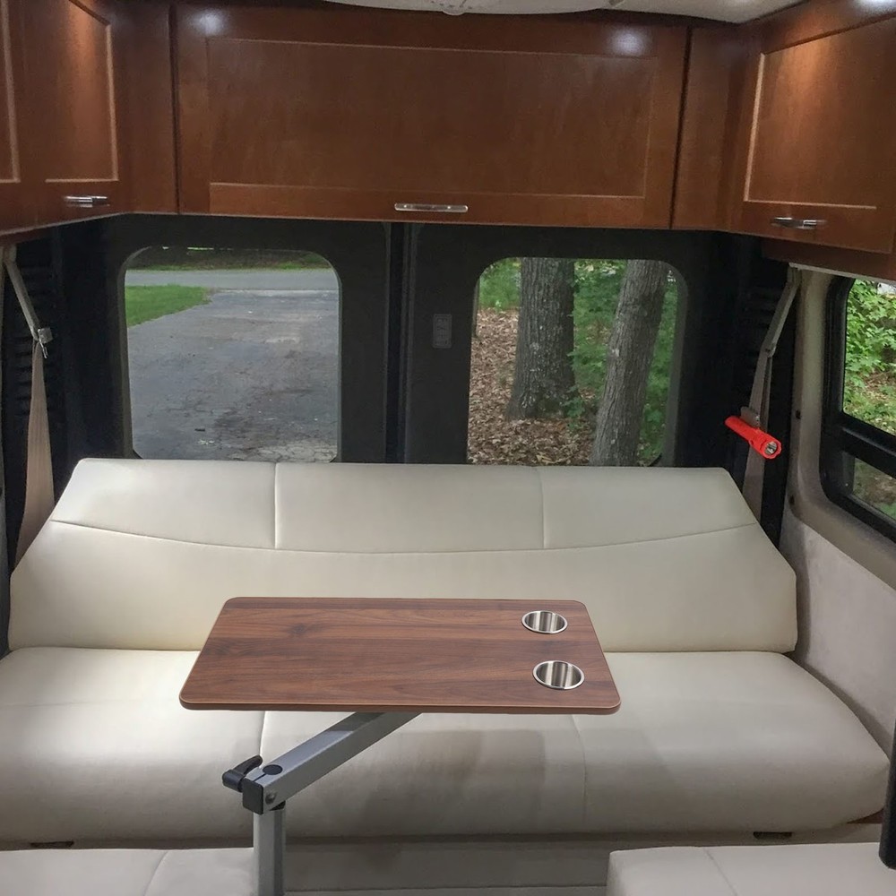 RV Table Top Replacement With 2 Cup Holders 31.49x15.74in Solid Wood Boat Table