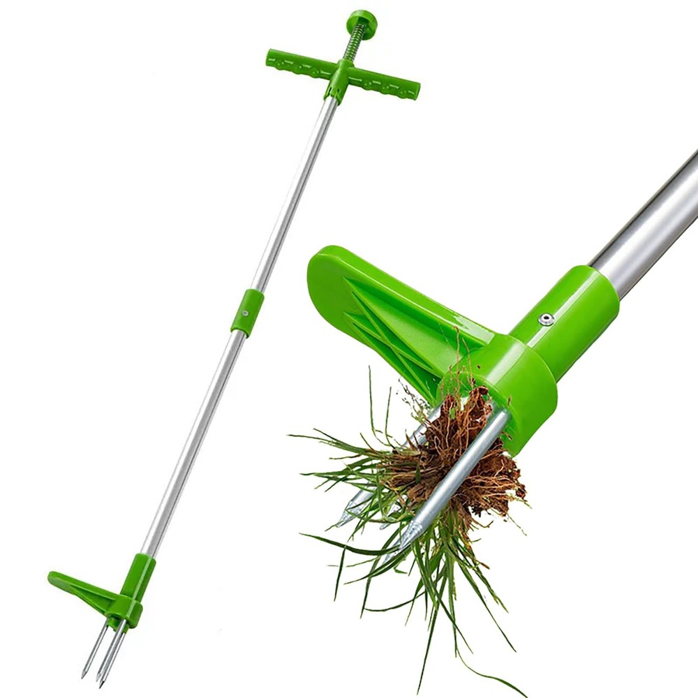 Portable Stand Up Weed Puller, Garden Lawn Root Remover Tool, Long Handle Wee...