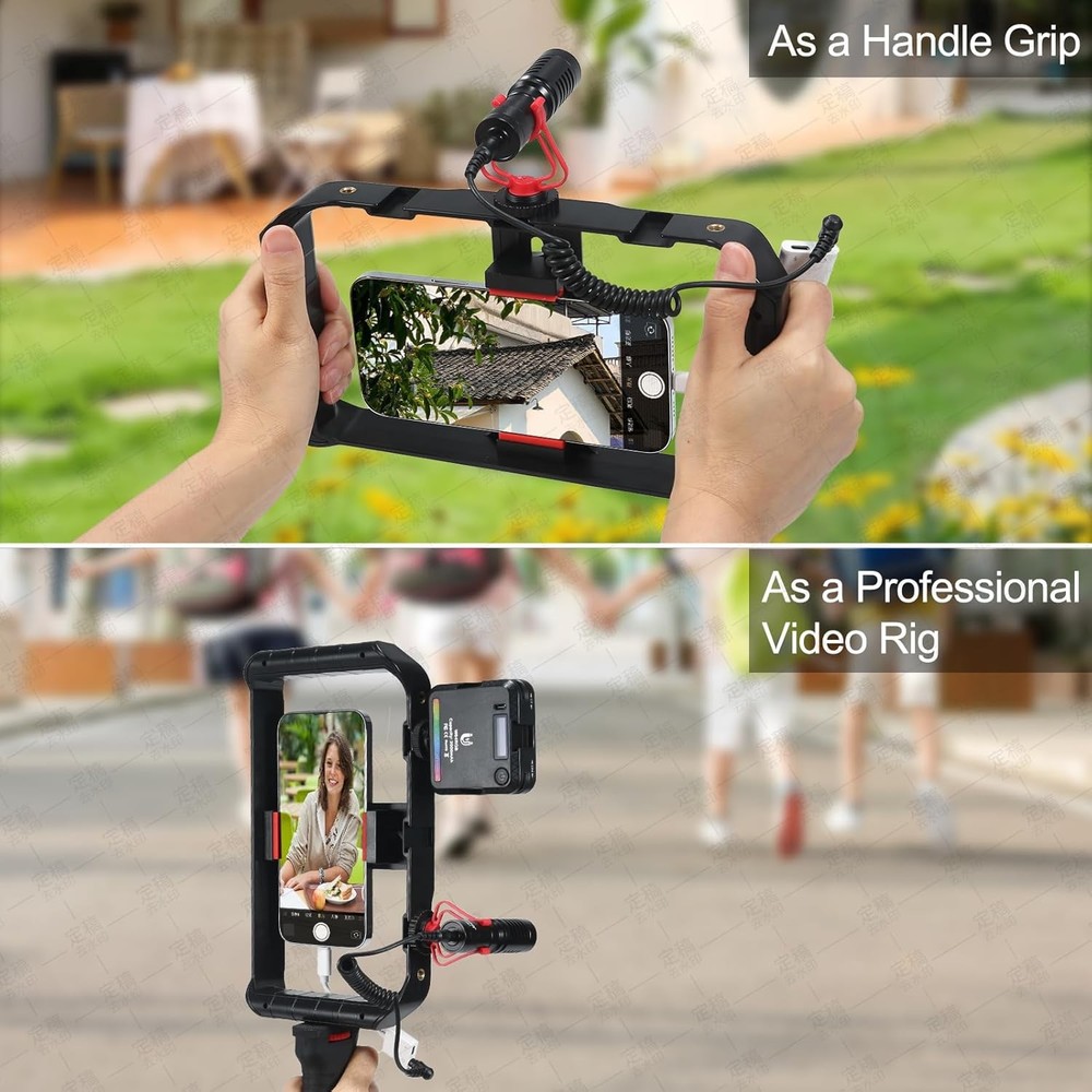 Universal Smartphone Vlogging Rig Handheld Grip Stabilizer Tripod Mount Mobile