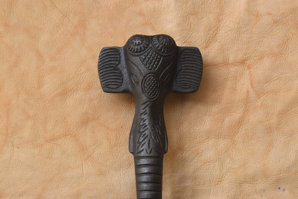 Vintage style Cast iron Large Front door gate Cabinet Elephant Face handle pull