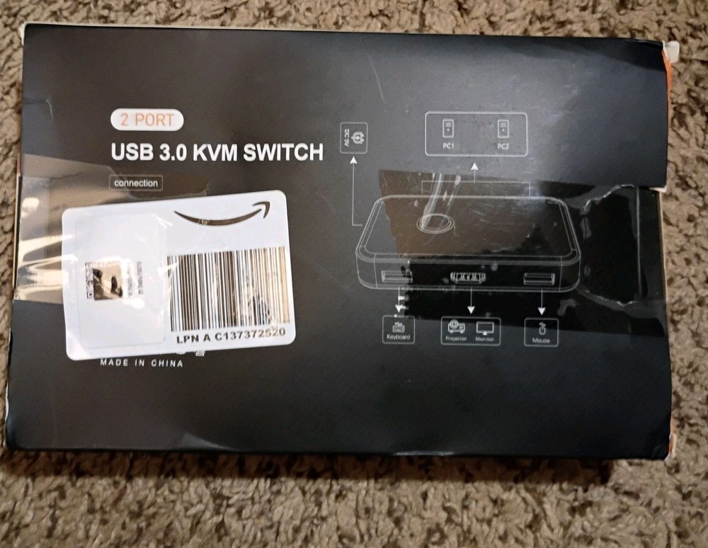 USB/HDMI/KVM Switch Share Keyboard Mouse HD Monitor Between 2 Computers