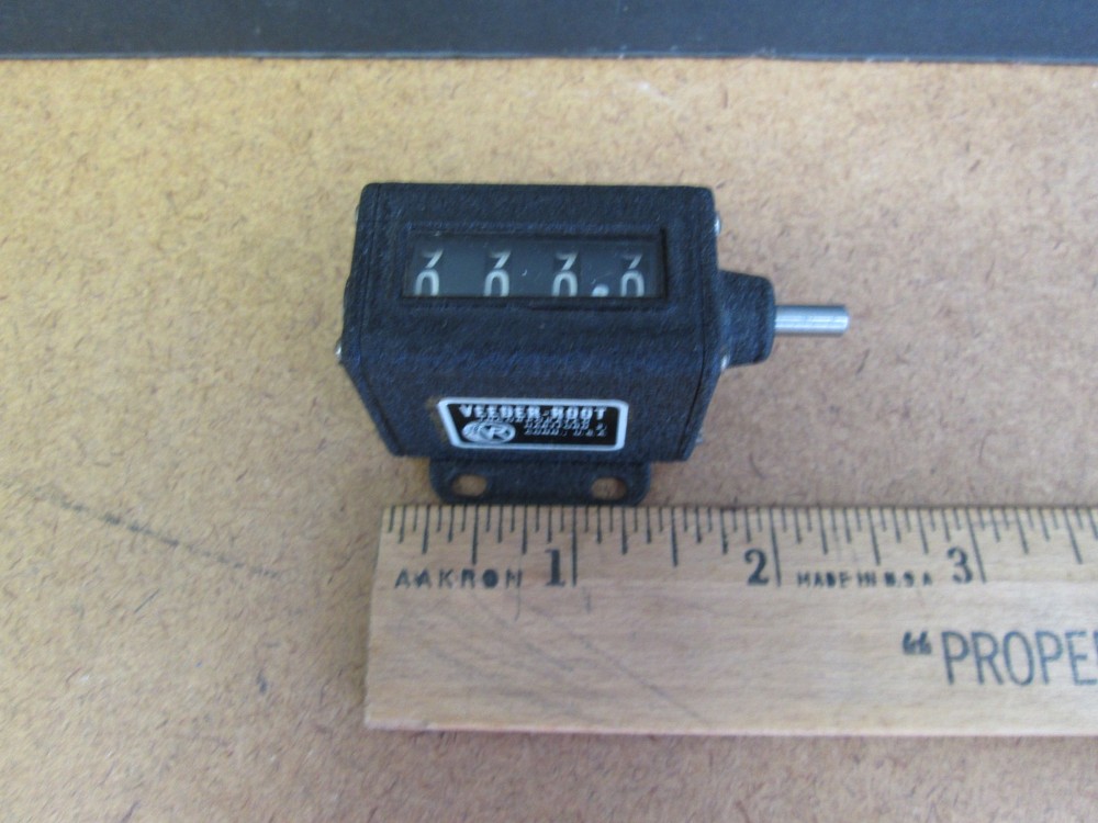 Vintage Veeder Root 4 Digit Mechanical Counter