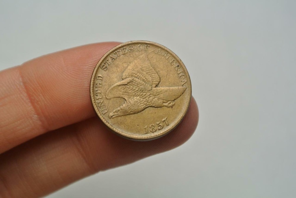 1857 Flying Eagle Cent, XF Condition - C7695