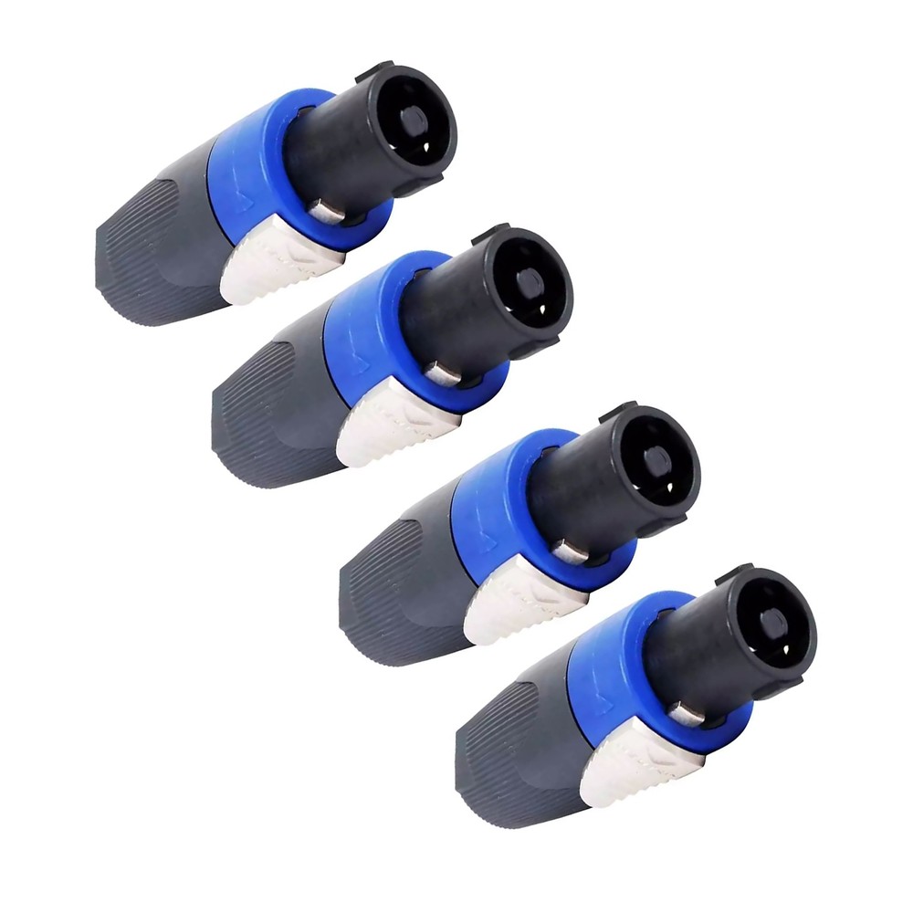 4 Pole 4pcs NL4FX Speaker Cable Plug Connector for Speaker